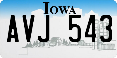 IA license plate AVJ543