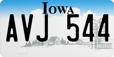 IA license plate AVJ544
