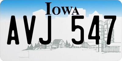 IA license plate AVJ547