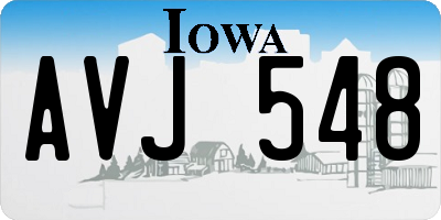 IA license plate AVJ548