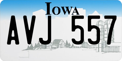 IA license plate AVJ557