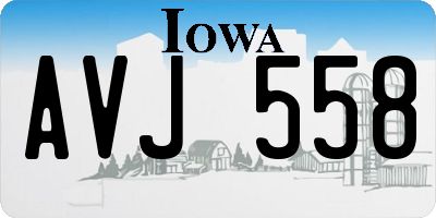 IA license plate AVJ558