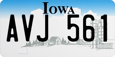 IA license plate AVJ561