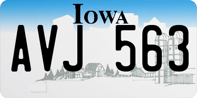 IA license plate AVJ563