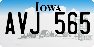 IA license plate AVJ565