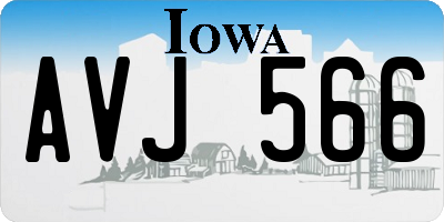 IA license plate AVJ566