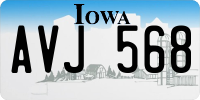 IA license plate AVJ568