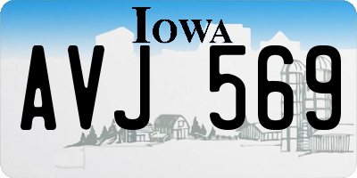 IA license plate AVJ569