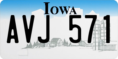 IA license plate AVJ571