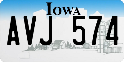 IA license plate AVJ574