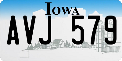 IA license plate AVJ579