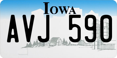 IA license plate AVJ590