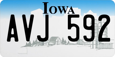 IA license plate AVJ592