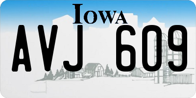 IA license plate AVJ609