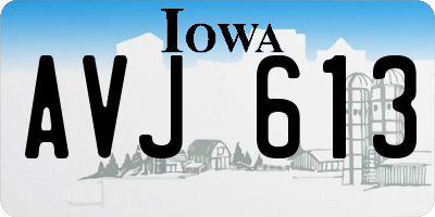 IA license plate AVJ613