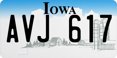 IA license plate AVJ617