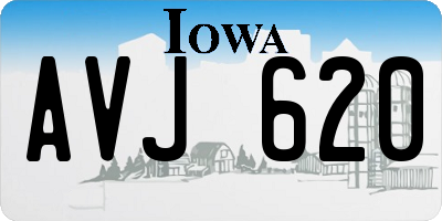 IA license plate AVJ620