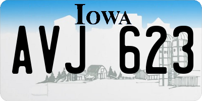 IA license plate AVJ623