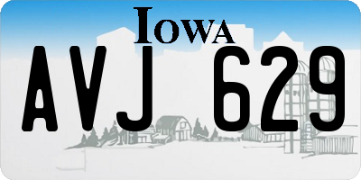 IA license plate AVJ629