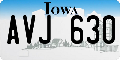 IA license plate AVJ630