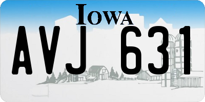 IA license plate AVJ631