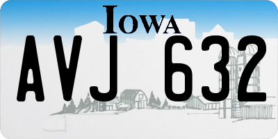 IA license plate AVJ632