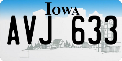 IA license plate AVJ633