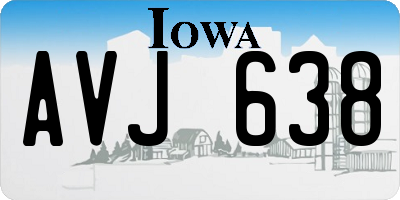 IA license plate AVJ638