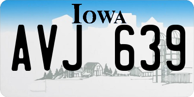 IA license plate AVJ639