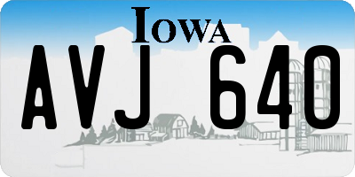 IA license plate AVJ640