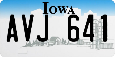 IA license plate AVJ641