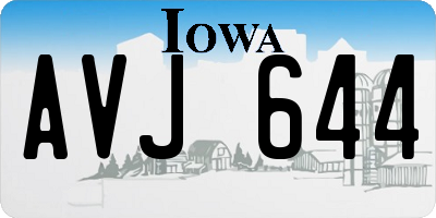 IA license plate AVJ644