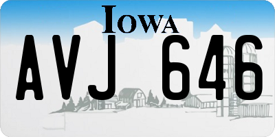 IA license plate AVJ646