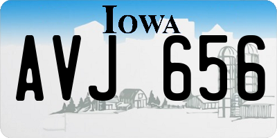 IA license plate AVJ656