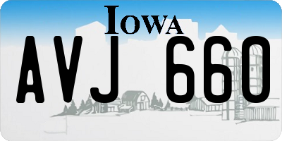 IA license plate AVJ660