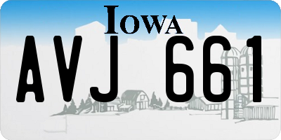 IA license plate AVJ661