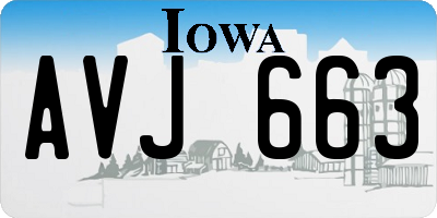IA license plate AVJ663