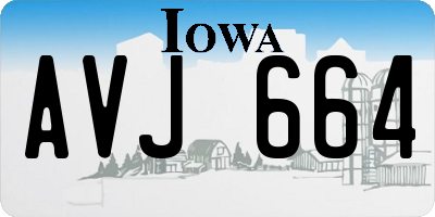 IA license plate AVJ664