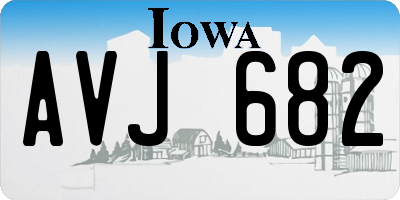 IA license plate AVJ682