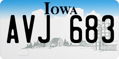 IA license plate AVJ683
