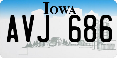 IA license plate AVJ686
