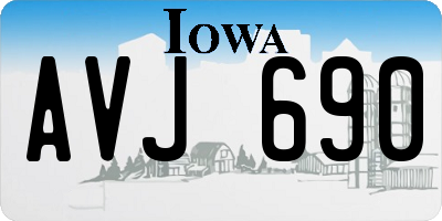 IA license plate AVJ690