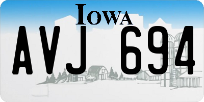 IA license plate AVJ694