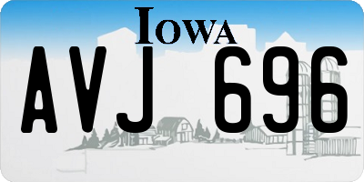 IA license plate AVJ696