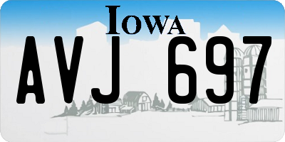 IA license plate AVJ697