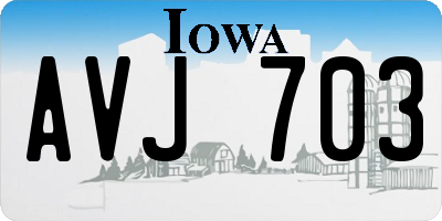 IA license plate AVJ703
