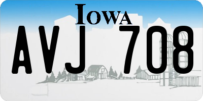 IA license plate AVJ708