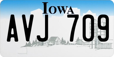 IA license plate AVJ709
