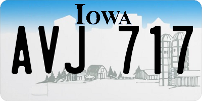 IA license plate AVJ717