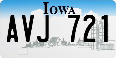 IA license plate AVJ721